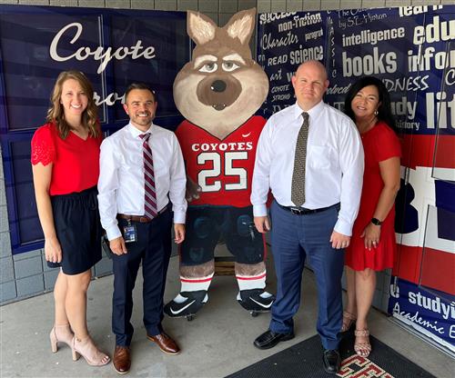 From left to right, Centennial Administrators Mrs. Rituper, Mr. Hollabaugh, Dr. Larsen and Mrs. Molina